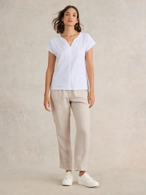 Nelly Besticktes T-Shirt - Bril White - 38/R Bild 2