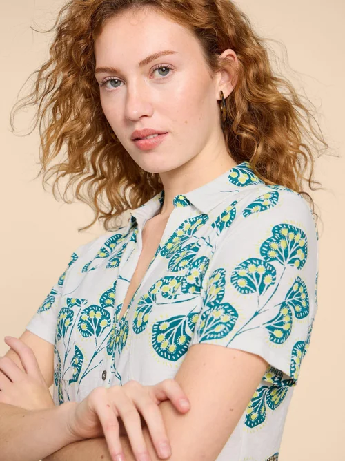 Penny Jerseybluse mit Taschen - Ivory Pr - 38/R Bild 3