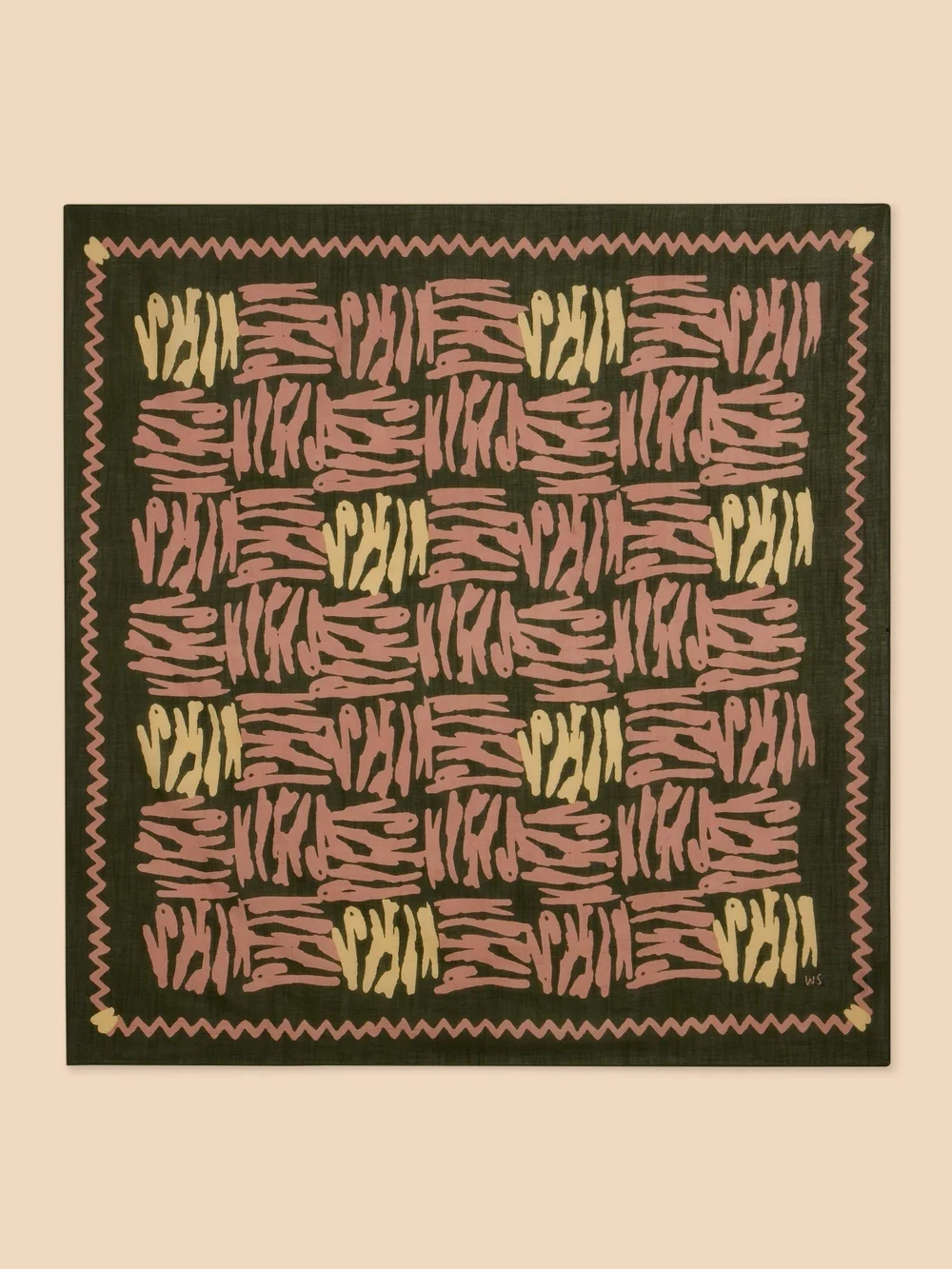 Halstuch mit Kritzelkaro Bild 1