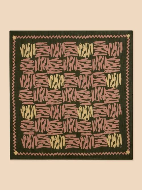 Halstuch mit Kritzelkaro Bild 1