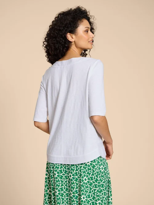Weaver Besticktes Top - Bril White - 48 Bild 4