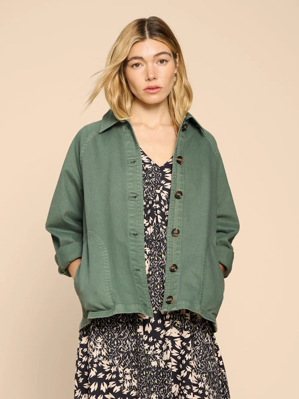 Eden Jeansjacke - Mid Green - 38/R Bild 1