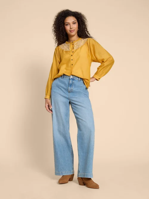 Rose Bluse aus Baumwolle-Seide-Mix - Chart Mlt - 38 Bild 2