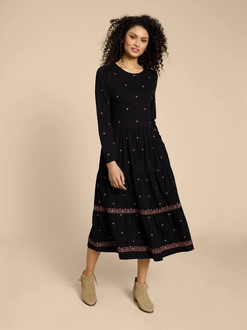 Poppy Besticktes Jerseykleid - Grey Mlt - 38 Bild 1