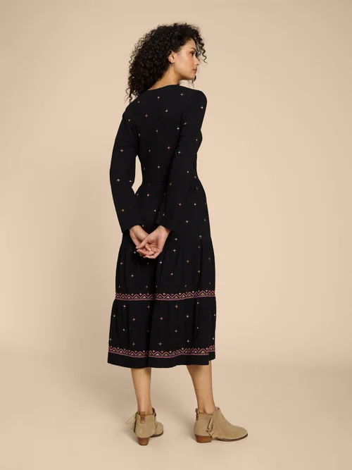 Poppy Besticktes Jerseykleid - Grey Mlt - 38 Bild 4