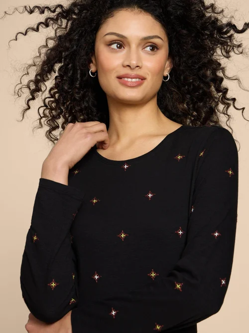 Poppy Besticktes Jerseykleid - Grey Mlt - 38 Bild 3