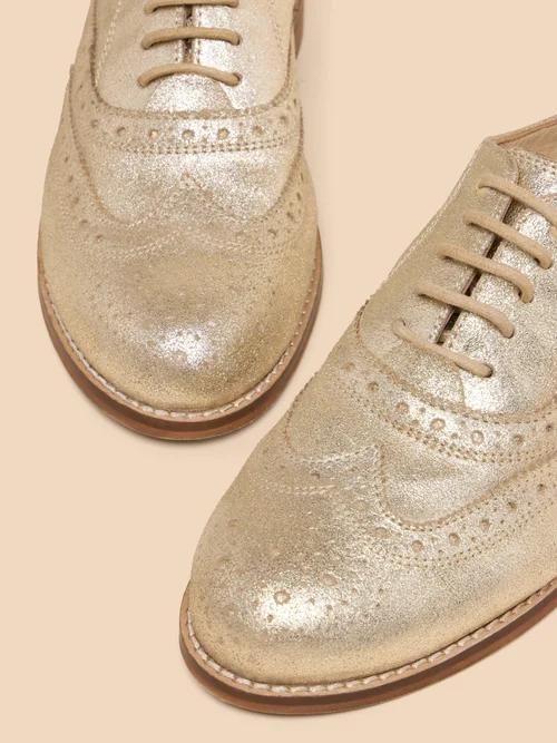 Thistle Halbschuhe aus Leder - Gld Tn Met - 36 Bild 4