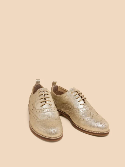Thistle Halbschuhe aus Leder - Gld Tn Met - 36 Bild 3
