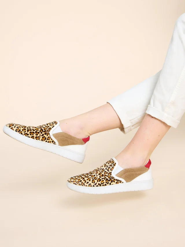 Chaussures à enfiler en cuir imprimé Primrose