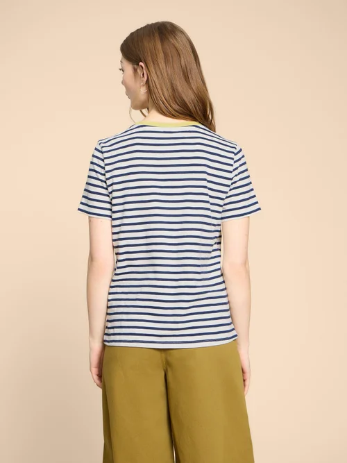 Abbie T-Shirt - White Mlt - 38/R Bild 4