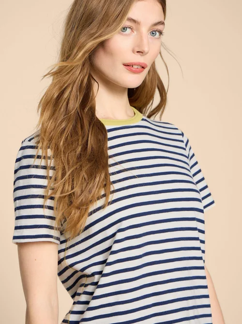 Abbie T-Shirt - White Mlt - 38/R Bild 3