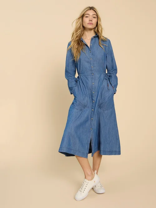 Jade Blusenkleid aus Denim - Mid Denim - 38/R Bild 2