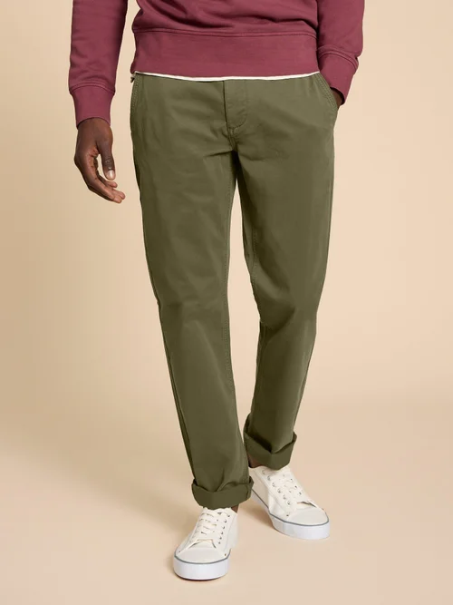 Chinohose Sutton aus Bio-Baumwolle - Khaki Grn - 30/R Bild 3