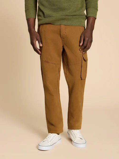 Cargohose Kegworth aus Bio-Baumwolle - Dark Tan - 30/R Bild 3