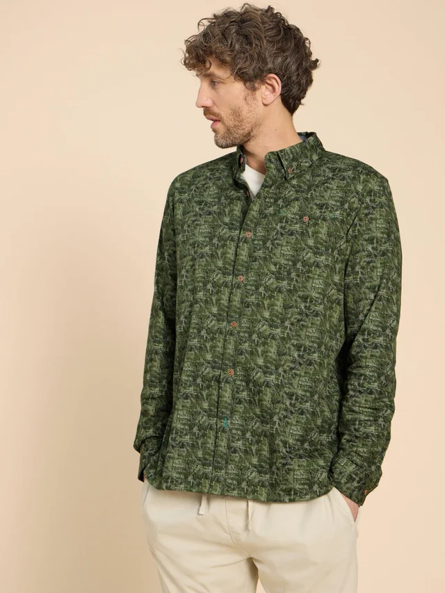 Hemd mit Seegras-Print