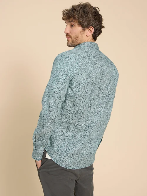 Hemd mit Basilikum-Print - Teal Pr - L Bild 4