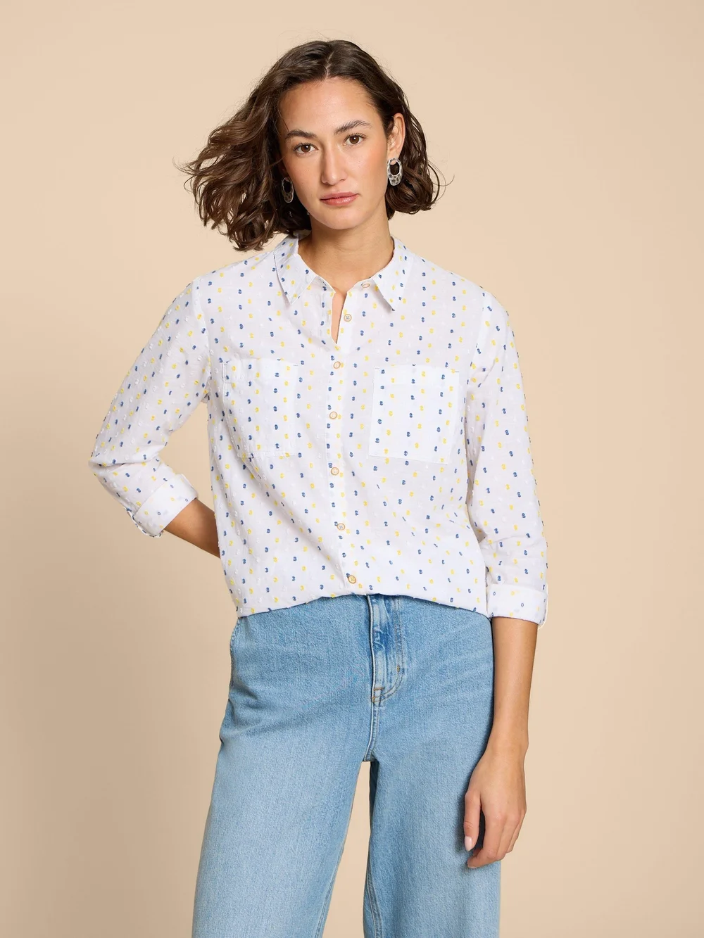 Sophie Bluse aus Bio-Baumwolle - Ivory Mlt - 38 Bild 1