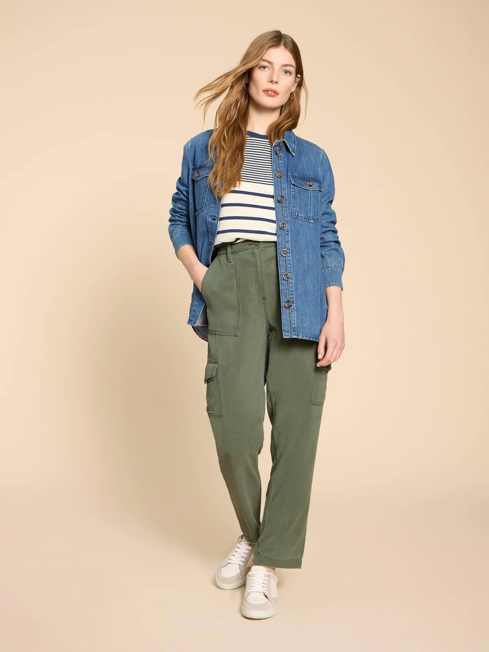 Arlo Cargohose aus TENCEL™ Lyocell - Mid Green - 38/R Bild 1