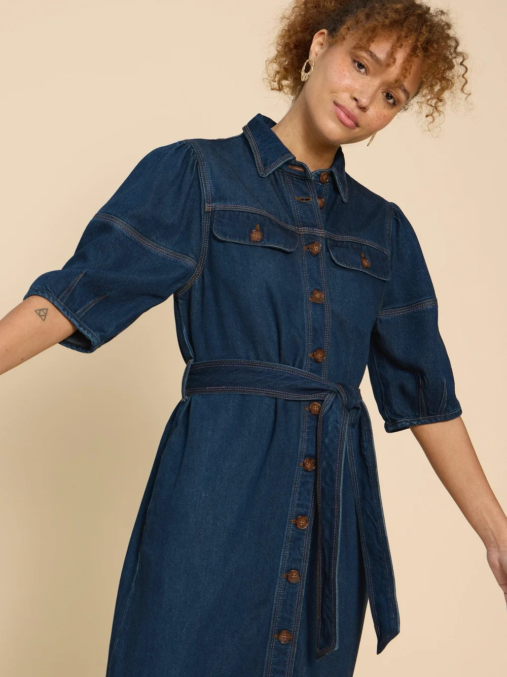 Kerry Midikleid aus Denim - Dk Denim - 38 Bild 1