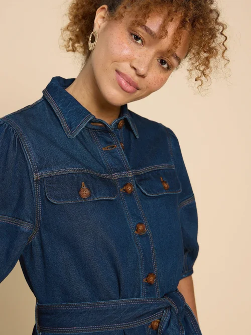 Kerry Midikleid aus Denim - Dk Denim - 38 Bild 2