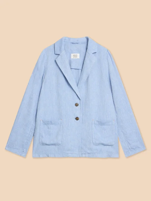 Loren Blazer aus Leinenmischung - Chamb Blue - 38 Bild 4