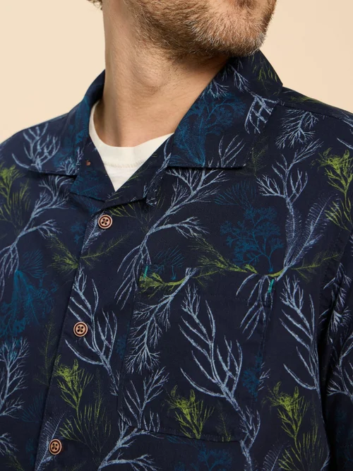 Bedrucktes Kurzarmhemd - Navy Pr - L Bild 3