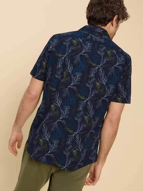 Bedrucktes Kurzarmhemd - Navy Pr - L Bild 4