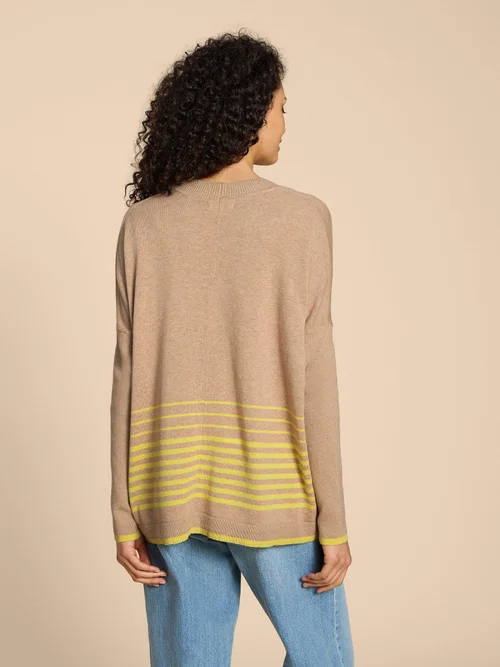 Lily Lange Strickjacke - Nat Mlt - 38/R Bild 4