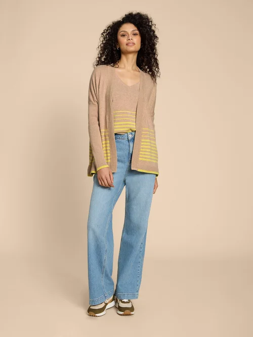Lily Lange Strickjacke - Nat Mlt - 38/R Bild 2