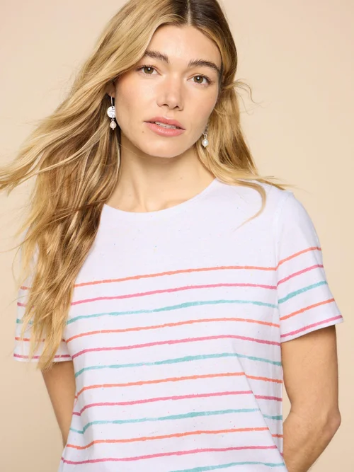 Abbie Gestreiftes T-Shirt - Ivory Mlt - 38 Bild 3