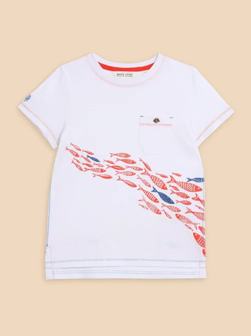 T-Shirt mit Fischmotiv - Ivory Pr - 3-4 Bild 1