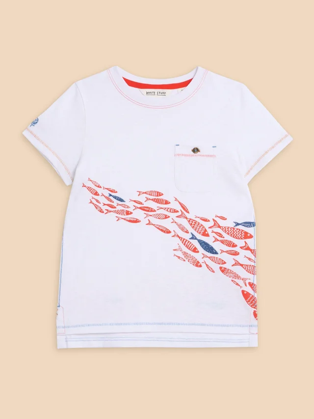 T-Shirt mit Fischmotiv