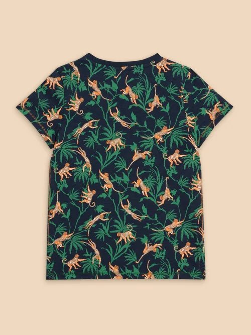 T-Shirt mit Affen-Print - Navy Pr - 3-4 Bild 3