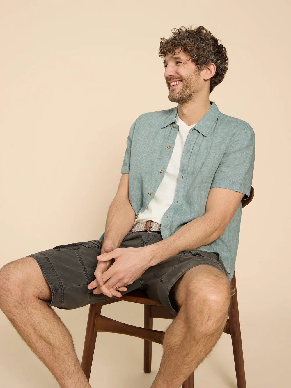 Pembroke Kurzarmhemd aus Leinen - Mint Green - L Bild 1