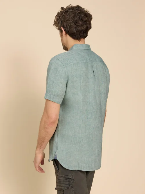 Pembroke Kurzarmhemd aus Leinen - Mint Green - L Bild 4