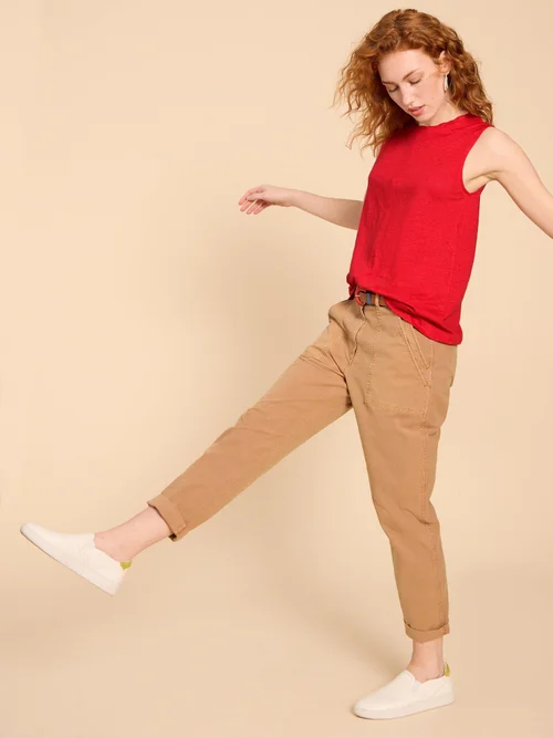 Ärmellose Leinenbluse Rylee - Brt Red - 38 Bild 2