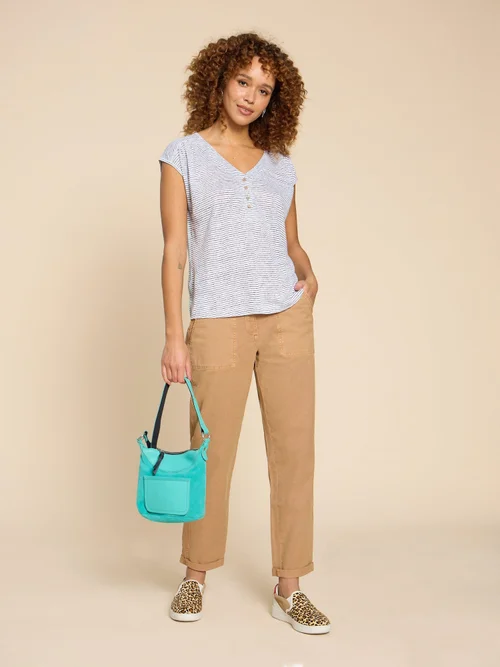 Ärmelloses Leinentop Nina - White Mlt - 38 Bild 2