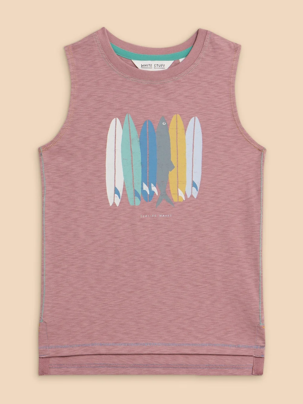 Ärmelloses T-Shirt mit Surfbrettmotiv - Dus Purple - 3-4 Bild 1