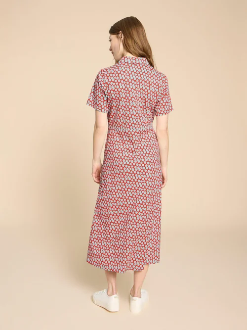 Rua Blusenkleid aus Jersey - Red Pr - 38/R Bild 4