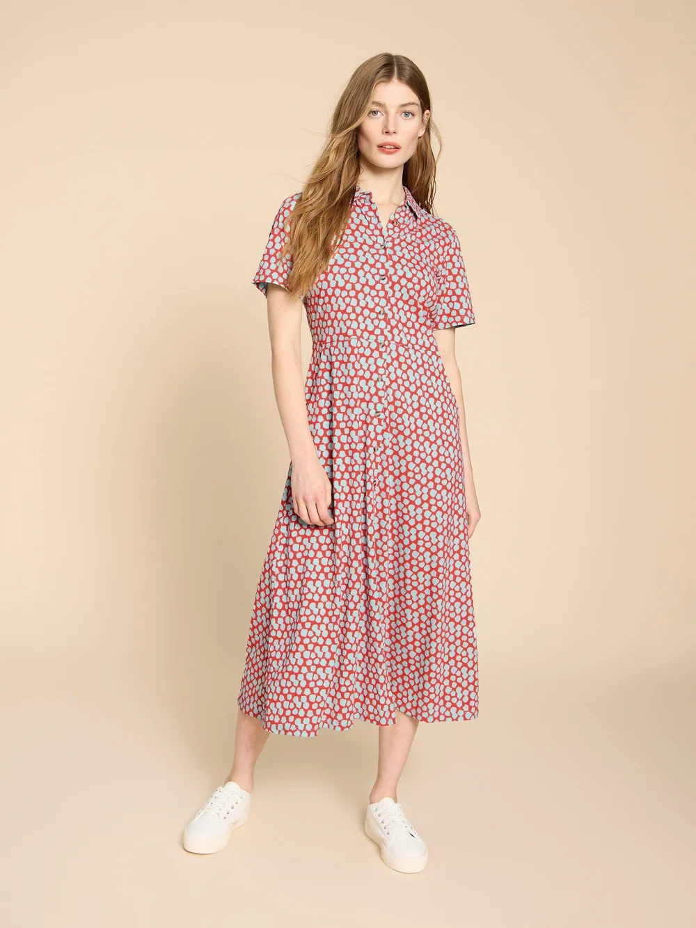 Rua Blusenkleid aus Jersey - Red Pr - 38/R Bild 1