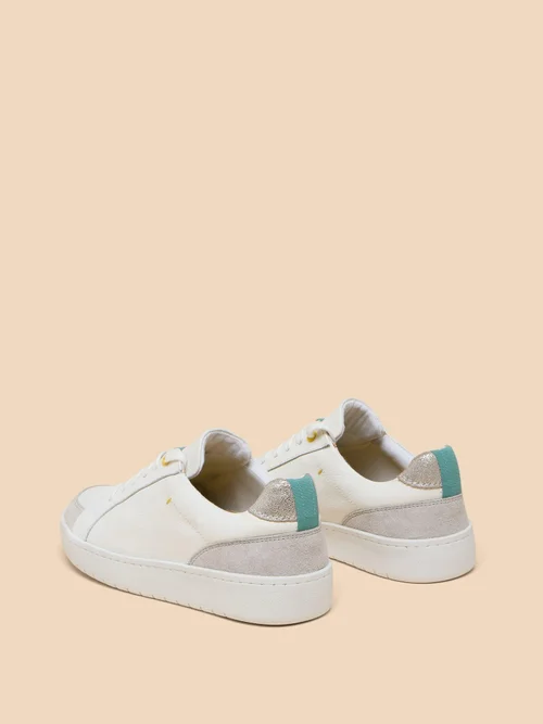 Lily Ledersneaker mit Wildlederbesätzen - White Mlt - 36 Bild 4