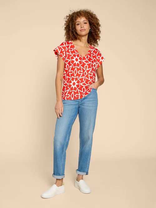 T-Shirt Ivy aus Leinen - Red Pr - 38 Bild 2