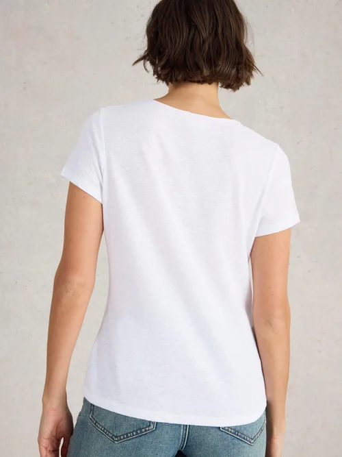 Ellie T-Shirt mit Spitzenbesatz - Bril White - 38 Bild 4