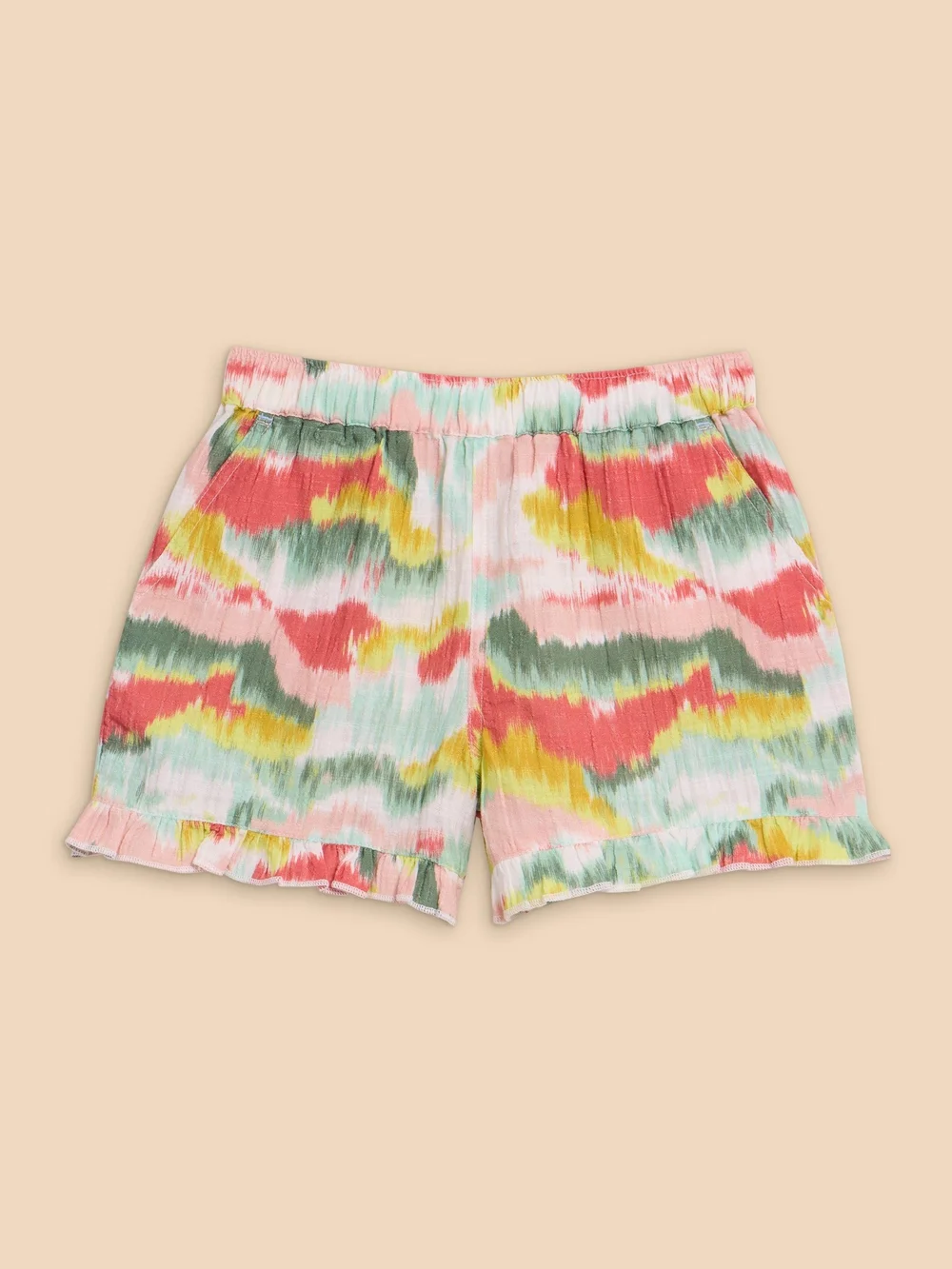 Rüschenshorts mit Batikmuster - Pink Mlt - 9-10 Bild 1