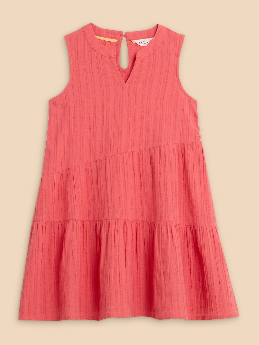 Coral Kleid aus Baumwolle - Mid Coral - 9-10 Bild 1