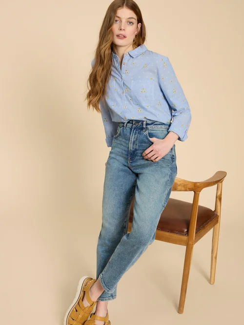 Sophie Bluse mit aufgestickten Herzen - Blue Mlt - 52 Bild 2