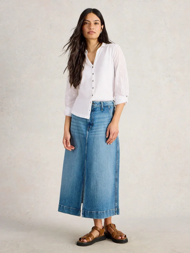 Annie Bluse aus Materialmix