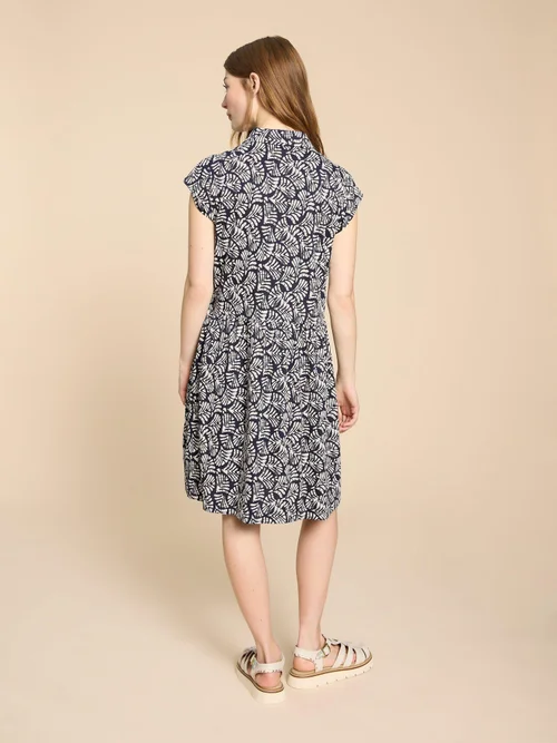 Everly Blusenkleid aus Jersey - Navy Pr - 52/R Bild 4