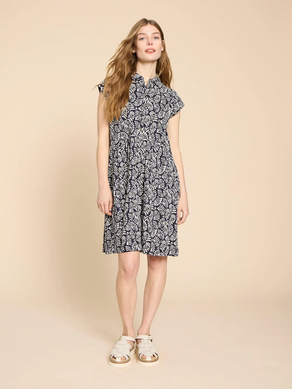 Everly Blusenkleid aus Jersey - Navy Pr - 52/R Bild 1
