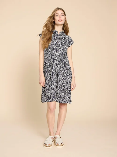 Everly Blusenkleid aus Jersey - Navy Pr - 52/R Bild 1